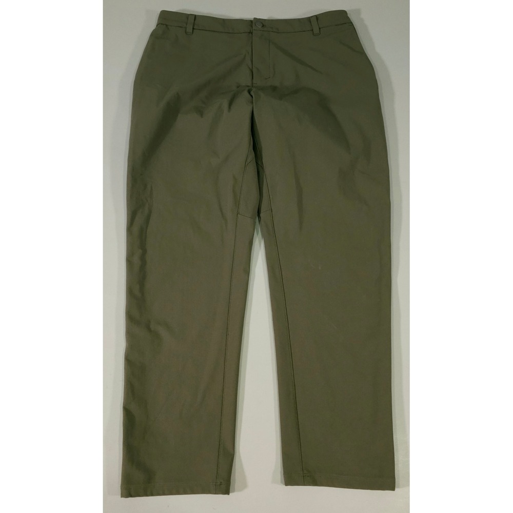 Lululemon Commission Pants Mens 40 Green Olive Technical Chino Trousers